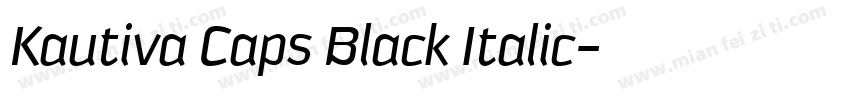 Kautiva Caps Black Italic字体转换